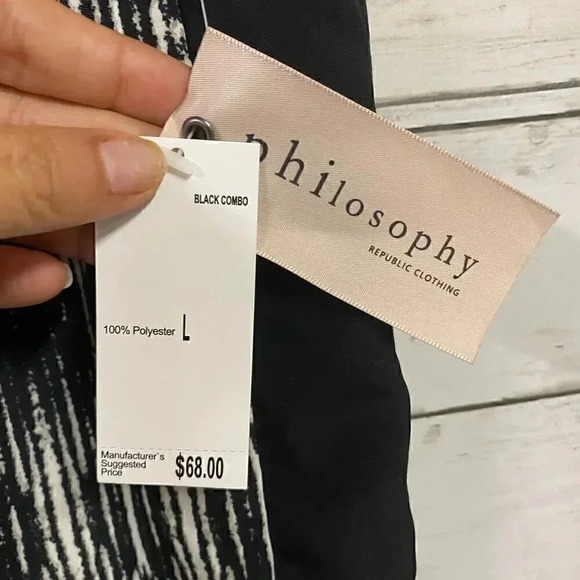 Philosophy Wide Leg Boho Pants Size L - Picture 3 of 5